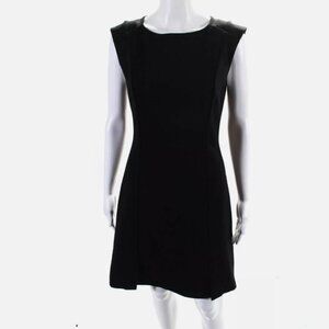 Rebecca Taylor Womens Sleeveless Front Slit A Line Dress Black Size 4